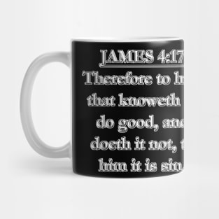 James 4:17 KJV: King James Version Bible Verse Typography Mug